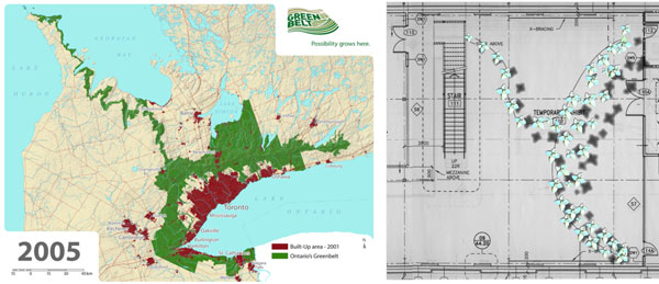 plan view of h.a compared to the Ontario Greenbelt
